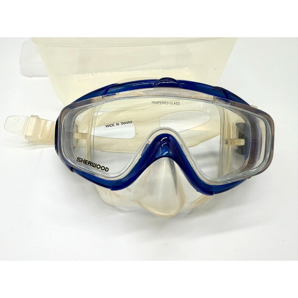 Sherwood Scuba Magnum EX Dive Mask - Dark Blue/Clear - New in Case NOS